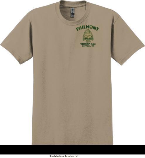 COPPELL, TX TROOP 845 T-shirt Design 