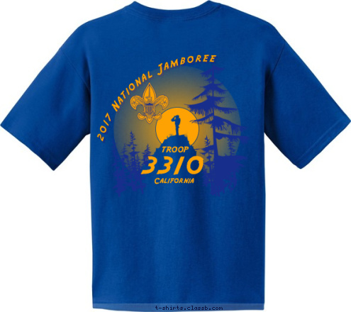 New Text TROOP Jacksonville, FL PACK Troop CITY, STATE California 2017 National Jamboree CUB SCOUTS BE PREPARED 123
 3310
 473
 3310
 California TROOP 2017 National Jamboree T-shirt Design 2017 Jamboree 3310