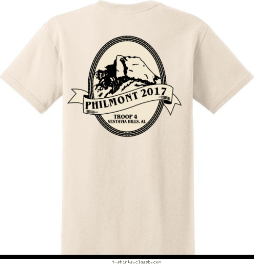 TROOP 4 CREW 711-I VESTAVIA HILLS, AL 2017 T-shirt Design 