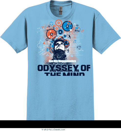 Odyssey of the Mind Hot Springs, AR Spa City Homeschoolers T-shirt Design 