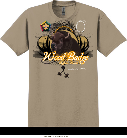 Wood Badge Buffalo Patrol S3-576-17-1  T-shirt Design WOODBADGE-17-1