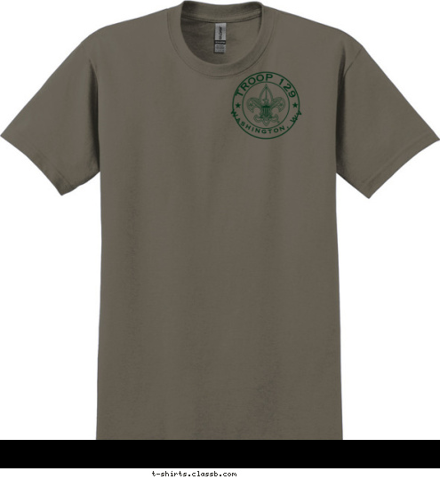 PUYALLUP, WA TROOP 505 WASHINGTON, WV TROOP 129 TROOP 129 Washington, WV T-shirt Design 