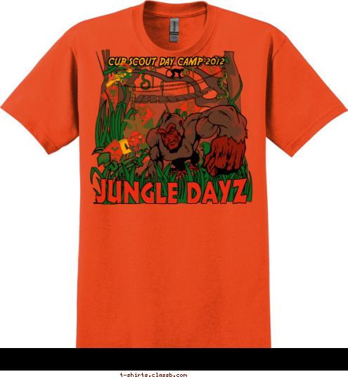 CUB SCOUT DAY CAMP 2012 JUNGLE DAYZ T-shirt Design 