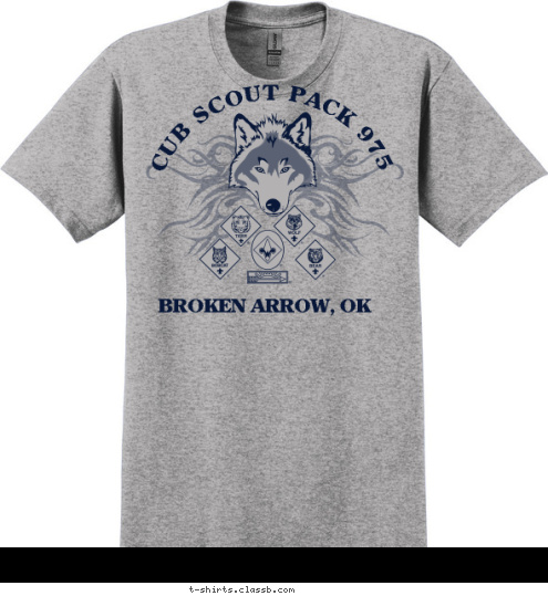 CUB SCOUT PACK 975 BROKEN ARROW, OK T-shirt Design 