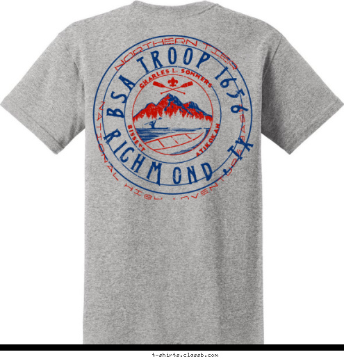 Crew E072917EF Richmond, TX Troop 1656 RICHMOND, TX BSA TROOP 1656 NATIONAL HIGH ADVENTURE BASE  NORTHERN TIER ATIKOKAN        BISSETT        CHARLES L. SOMMERS        T-shirt Design 