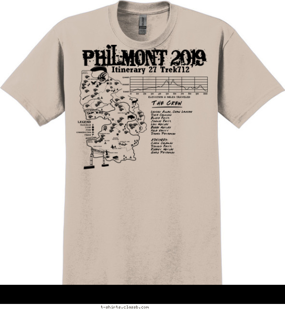 SP6798 Philmont Map Shirt T-shirt Design