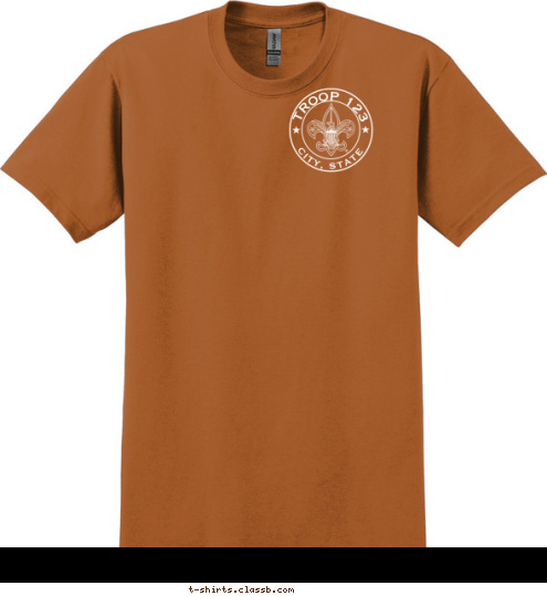 TROOP 123 CITY, STATE  T-shirt Design 