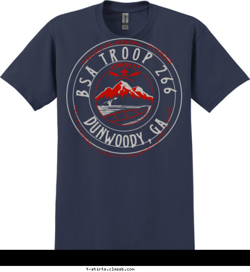 ATIKOKAN        DUNWOODY, GA BSA TROOP 266 NATIONAL HIGH ADVENTURE BASE  NORTHERN TIER T-shirt Design 