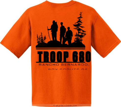 New Text BOY SCOUTS OF
AMERICA T680 RANCHO BERNARDO, CA

BOY SCOUTS OF AMERICA TROOP 680
 T-shirt Design 