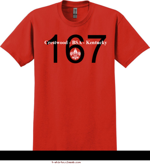 New Text City, State TROOP 123 Crestwood - BSA - Kentucky 167 T-shirt Design 