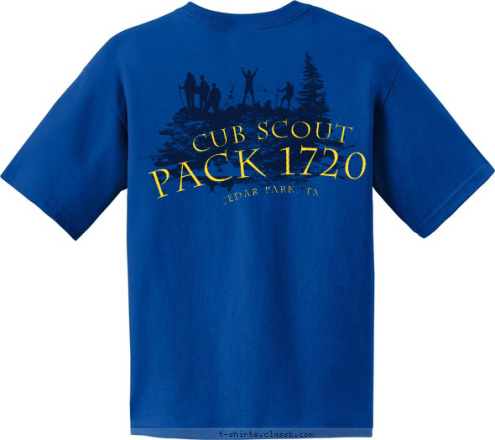 New Text Pack 1720 Pack 1720 Cedar Park, Tx Cub Scout T-shirt Design Pack 1720 design 1