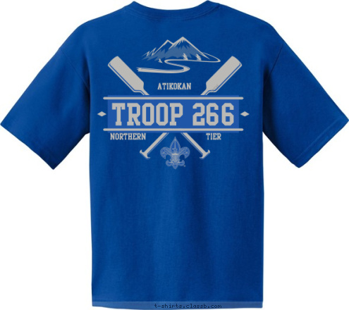 PTH New Text TROOP 266 TIER NORTHERN ATIKOKAN DUNWOODY, GEORGIA TROOP 266 NATIONAL HIGH ADVENTURE BASE  NORTHERN TIER ATIKOKAN        T-shirt Design 