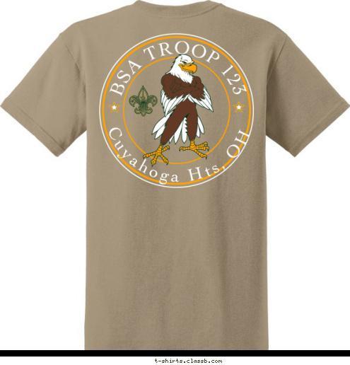 Troop 28 Cuyahoga Hts, OH BSA TROOP 123 T-shirt Design 