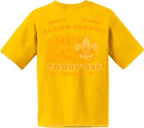 TROOP 888 Alamo Council Helotes, TX TROOP 888 Helotes, Texas T-shirt Design 