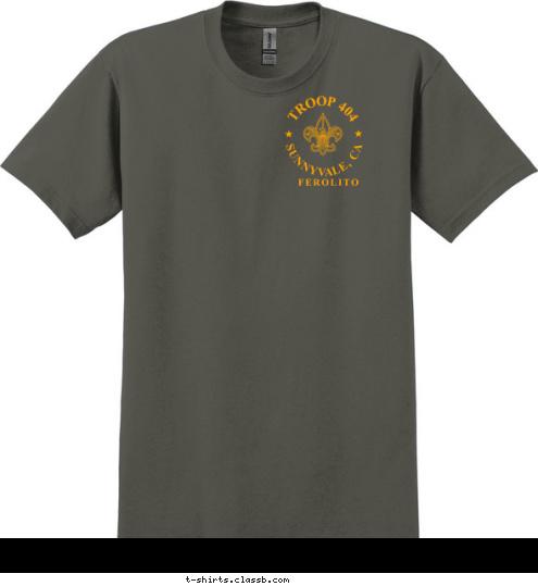 FEROLITO TROOP NOT FOUND! TROOP 404 SUNNYVALE, CA SUNNYVALE, CA TROOP 404 T-shirt Design 