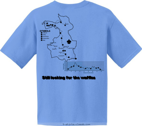 Still looking for the waffles Still looking for the waffles CREW 701-B Troop 379 BROOK HAVEN, GA T-shirt Design 