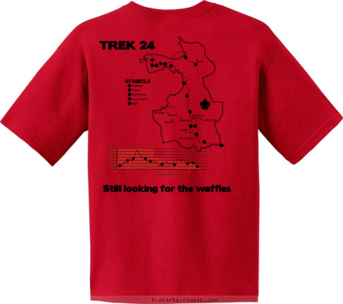 TREK 24 2017 Still looking for the waffles CREW 701-B Troop 379 BROOKHAVEN, GA T-shirt Design 