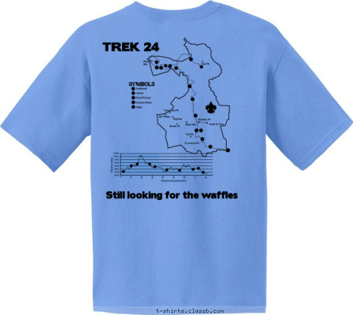 2017 TREK 24 Still looking for the waffles CREW 701-B Troop 379 BROOKHAVEN, GA T-shirt Design 