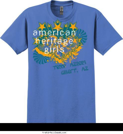 Gilbert, AZ TROOP AZ2029 American Heritage Girls T-shirt Design 