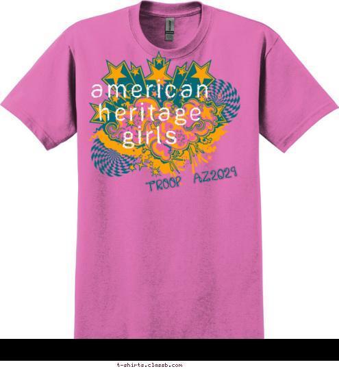 Gilbert, AZ TROOP AZ2029 American Heritage Girls T-shirt Design 