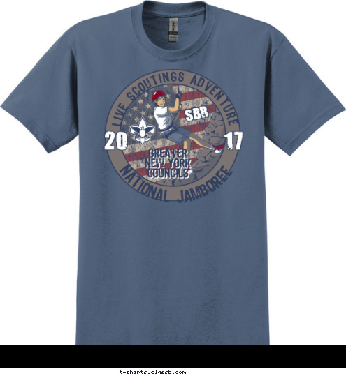 SBR GREATER
NEW YORK
COUNCILS 20                 17 NATIONAL JAMBOREE LIVE SCOUTINGS ADVENTURE T-shirt Design 