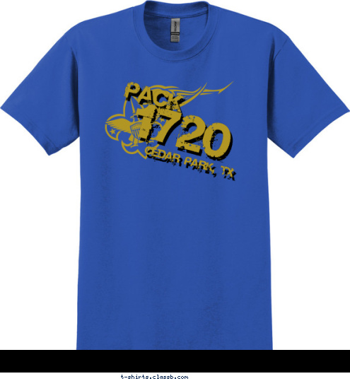 Cedar Park, Tx 1720 PACK T-shirt Design Pack 1720 Design 2