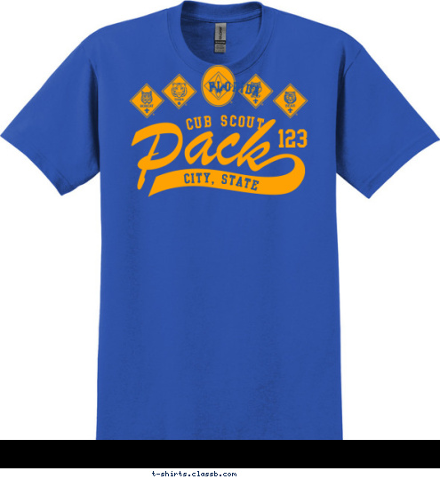 Florida CITY, STATE 123 CUB SCOUT T-shirt Design 