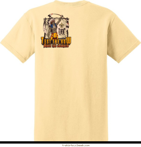 City, State 123 TrooP T-shirt Design 