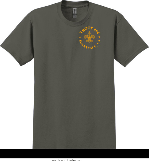 TROOP NOT FOUND! TROOP 404 SUNNYVALE, CA SUNNYVALE, CA TROOP 404 T-shirt Design 