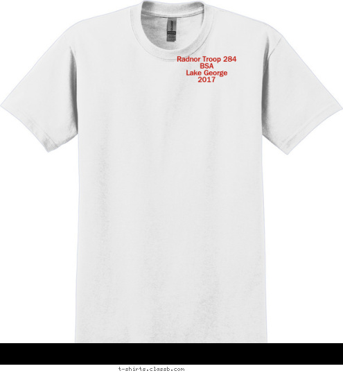 Radnor Troop 284 BSA
Lake George
2017 T-shirt Design 