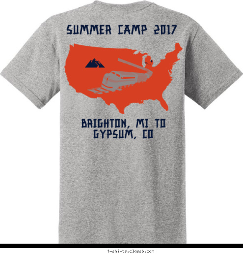 Brighton, MI to Gypsum, CO Summer Camp 2017 Summer Camp 2017 350 Brighton, MI TROOP350 T-shirt Design 