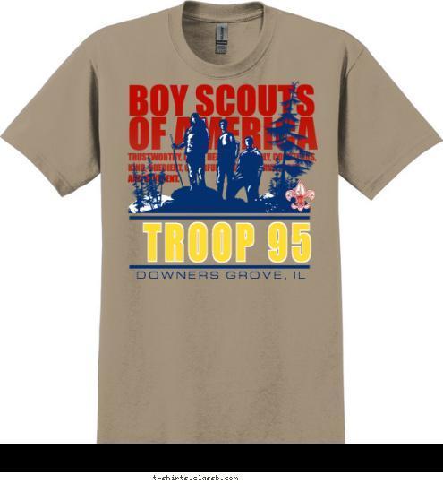 DOWNERS GROVE, IL TROOP 95 T-shirt Design Troop 95 - Class B - 2017 Design