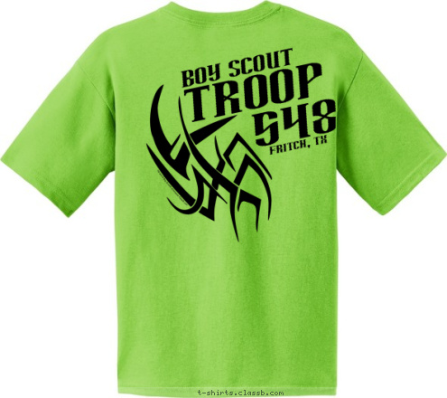 Fritch, TX Troop 548 of America Boy Scouts
 548 Fritch, TX TROOP FRITCH, TX BOY SCOUT TROOP 548 T-shirt Design 