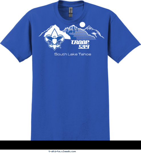 TROOP 594 South Lake Tahoe T-shirt Design 