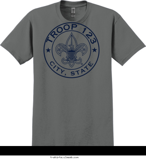 TROOP 123 CITY, STATE  T-shirt Design 