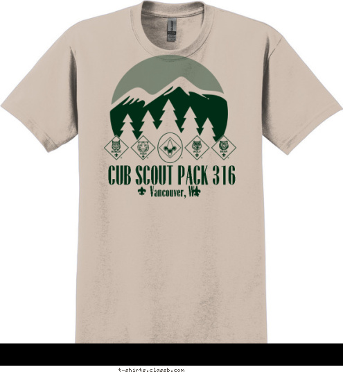 CUB SCOUT PACK 316 Vancouver, WA T-shirt Design 