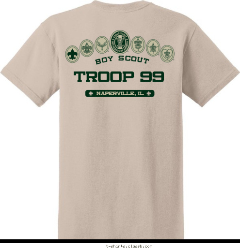 TROOP 99 Naperville, IL Naperville, IL BOY SCOUT TROOP 99 T-shirt Design 