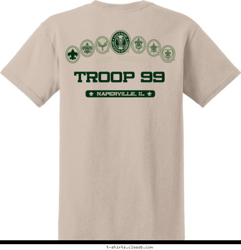 TROOP 99 Naperville, IL Naperville, IL TROOP 99 BOY SCOUT T-shirt Design 