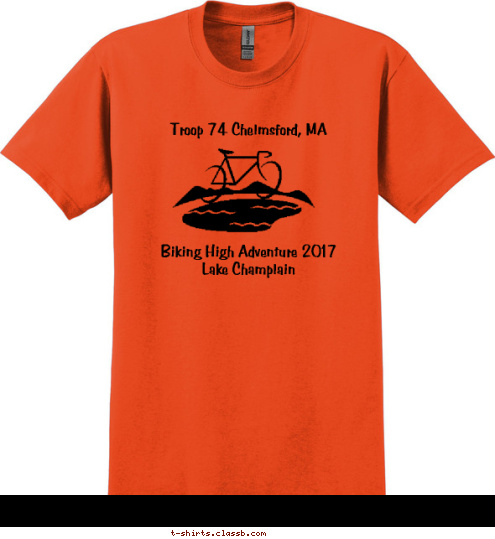 Biking High Adventure 2017
Lake Champlain Troop 74 Chelmsford, MA
 T-shirt Design 