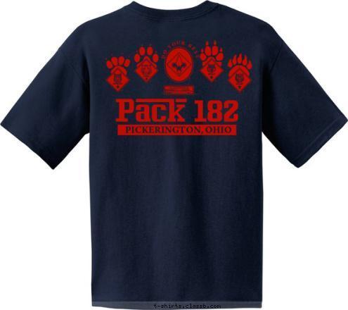 Pickerington, Ohio Pack 182 Pack 182 PICKERINGTON, OHIO DO YOUR BEST T-shirt Design 