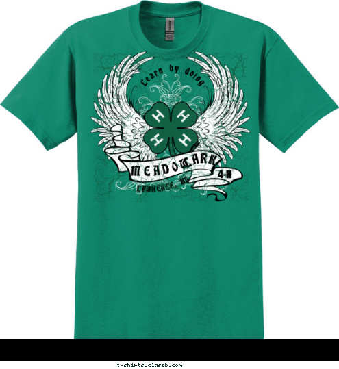 4-H Learn by doing LAWRENCE, KS LARK MEADOW T-shirt Design 