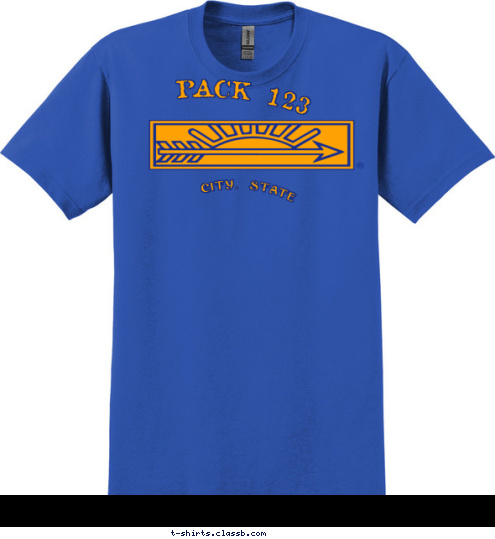 CITY, STATE PACK 123 K PAC T-shirt Design 