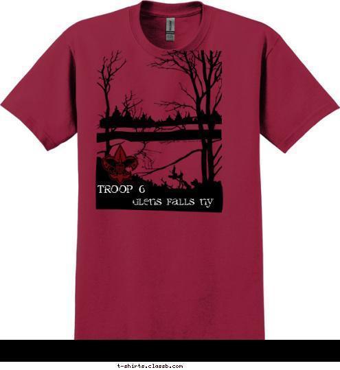 More Walking Less talking TROOP 6
 Glens Falls NY T-shirt Design 