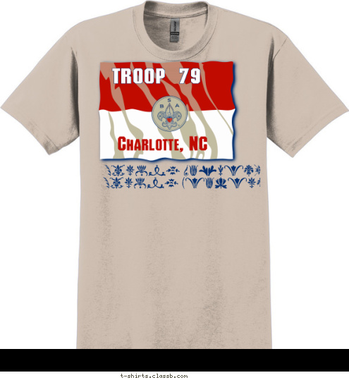 Strong Values, Strong Leaders    TROOP  79 Charlotte, NC
 T-shirt Design 