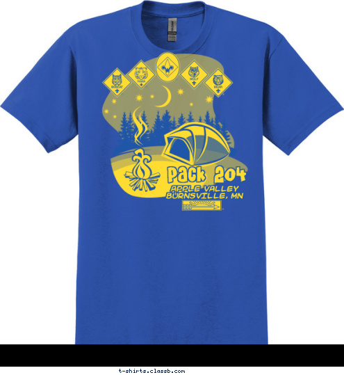 Troy, Michigan Pack 1718 Pack 204 APPLE VALLEY 
BURNSVILLE, MN T-shirt Design 