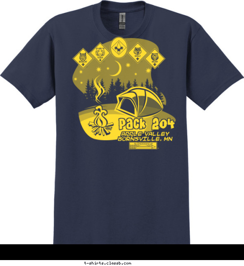 Pack 204 APPLE VALLEY 
BURNSVILLE, MN T-shirt Design 