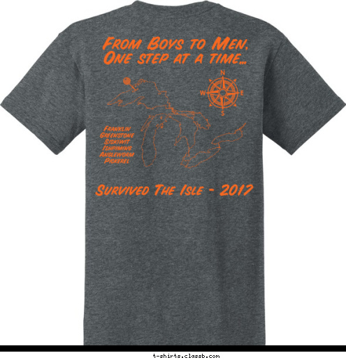 New Text I survived the Isle...






TROOP 350 - 2017 Franklin
Greenstone
Siskiwit
Ishpiming
Angleworm
Pickerel
 From Boys to Men, One step at a time... Survived The Isle - 2017 T-shirt Design 