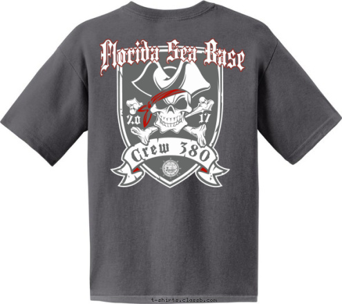 New Text Crew 380 17 20 Florida Sea Base T-shirt Design 