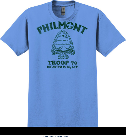 NEWTOWN, CT TROOP 70 T-shirt Design 