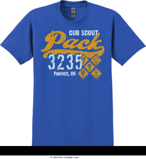 3235 Pawnee, OK CUB SCOUT T-shirt Design 